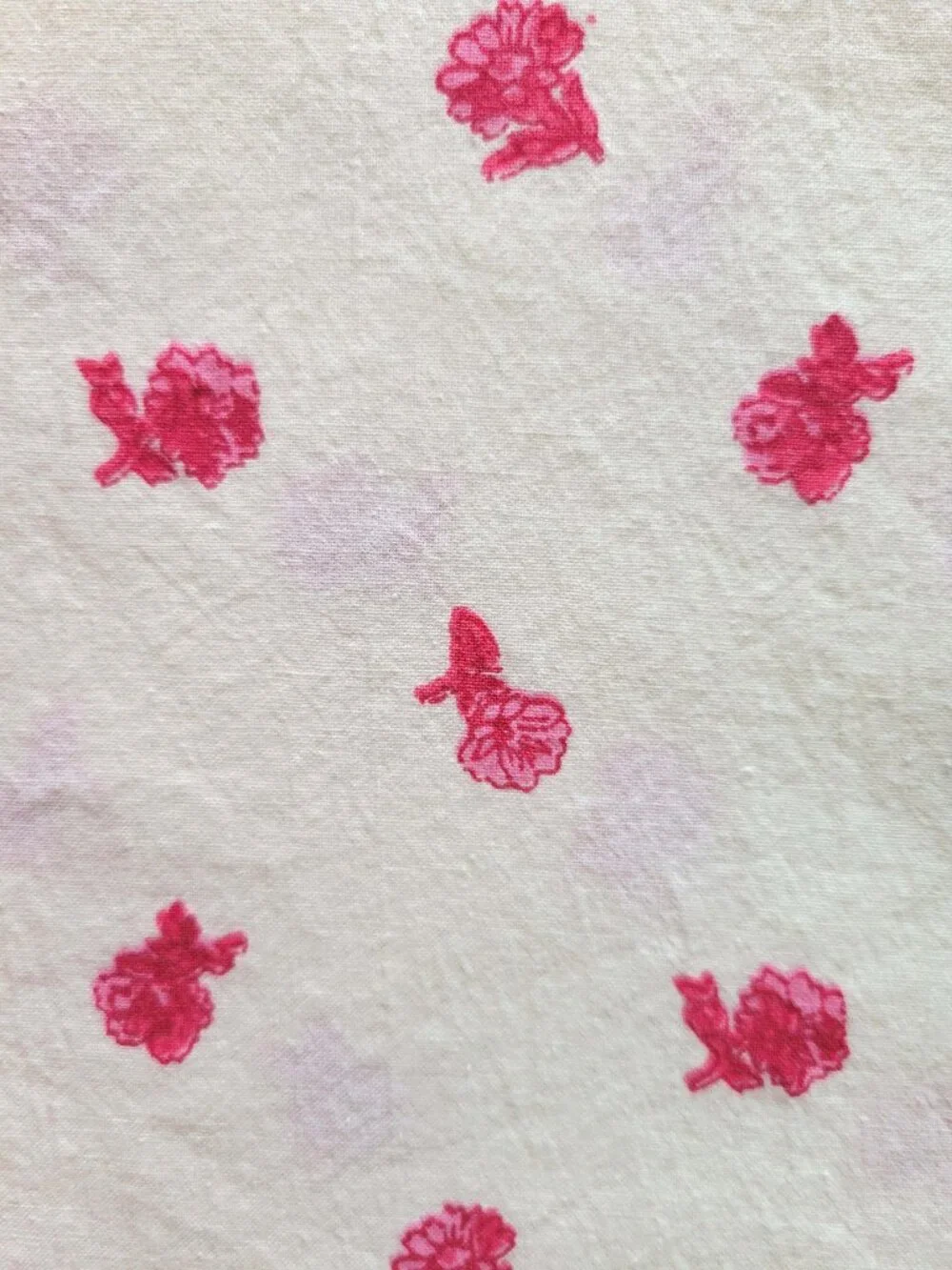 VTG Williams Sonoma Pink Roses Floral Cotton Table Cloth 70”x108” Cottagecore
